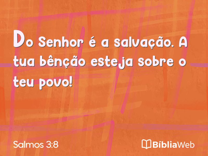 Salmos 3:8 em imagem para compartilhar