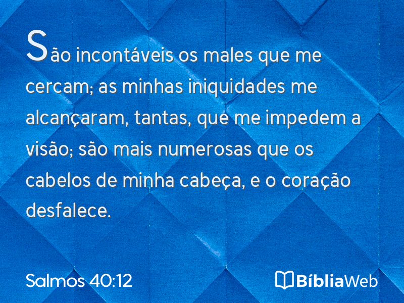 Salmos 40:12 em imagem para compartilhar