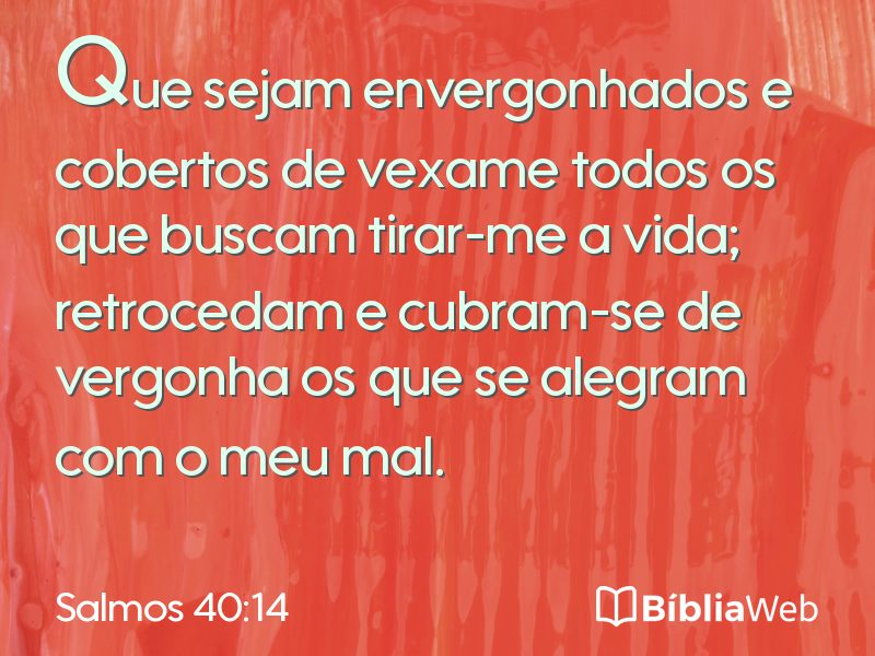 Salmos 40:14 em imagem para compartilhar