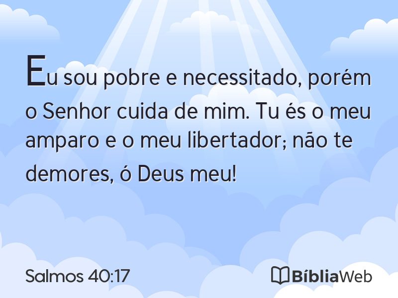 Salmos 40:17 em imagem para compartilhar