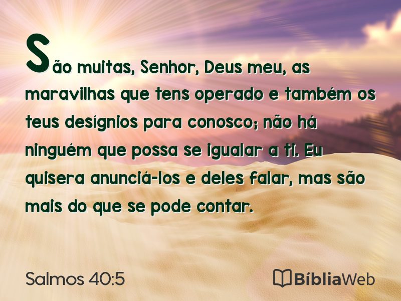 Salmos 40:5 em imagem para compartilhar