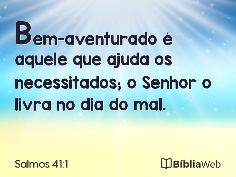 Salmos 41:1 em imagem para compartilhar