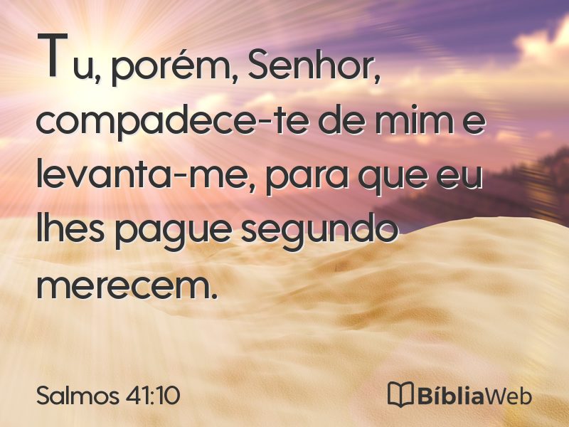 Salmos 41:10 em imagem para compartilhar