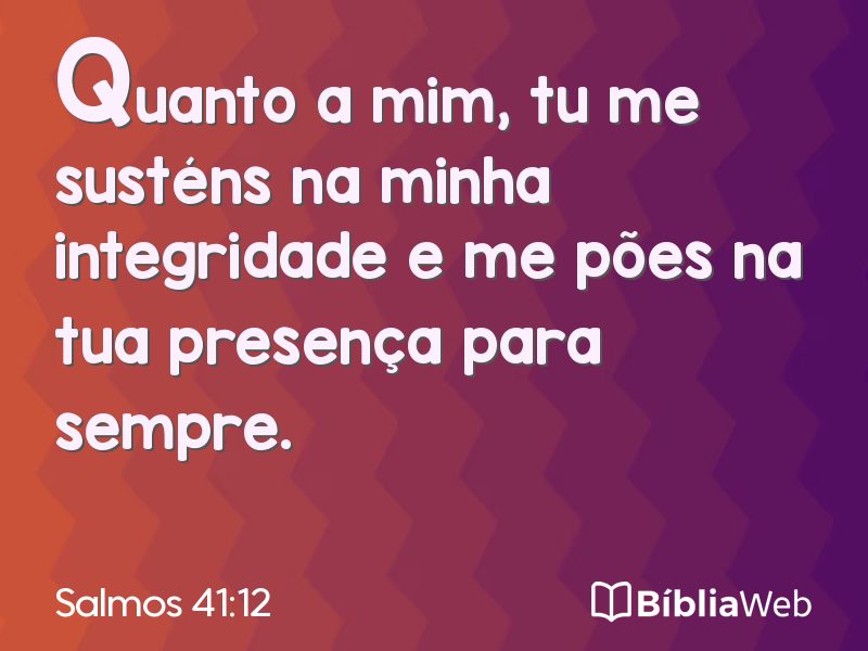 Salmos 41:12 em imagem para compartilhar