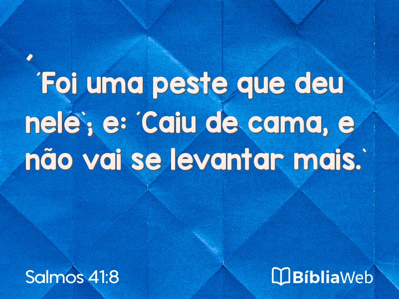 Salmos 41:8 em imagem para compartilhar
