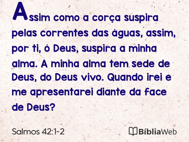 Salmos 42:1-2 em imagem para compartilhar