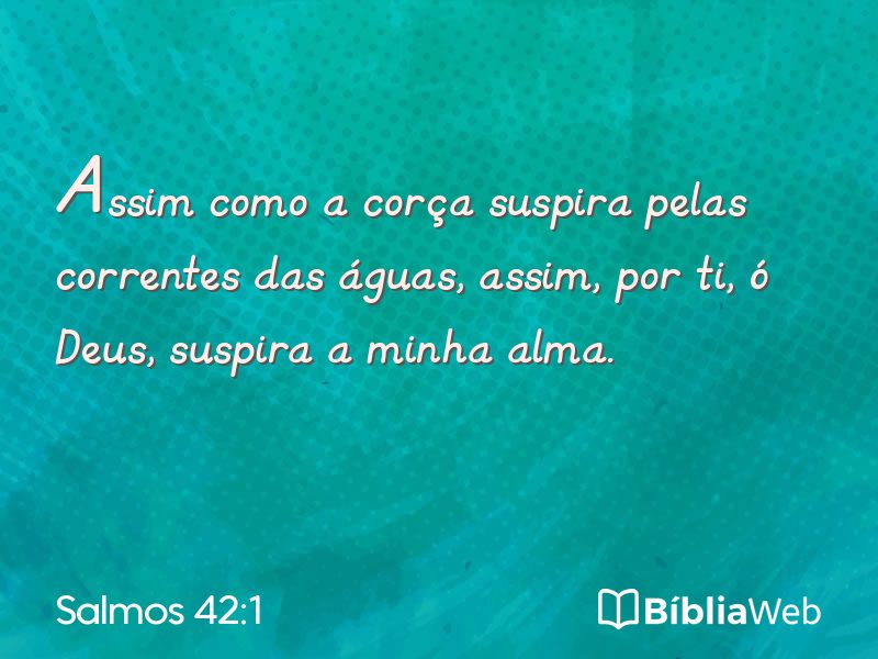 Salmos 42:1 em imagem para compartilhar
