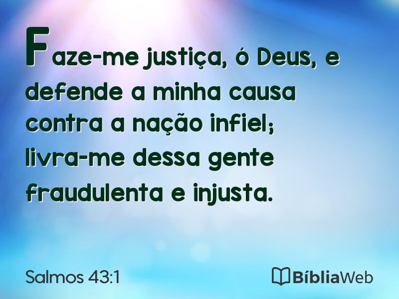 Salmos 43:1 em imagem para compartilhar