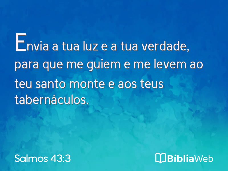 Salmos 43:3 em imagem para compartilhar
