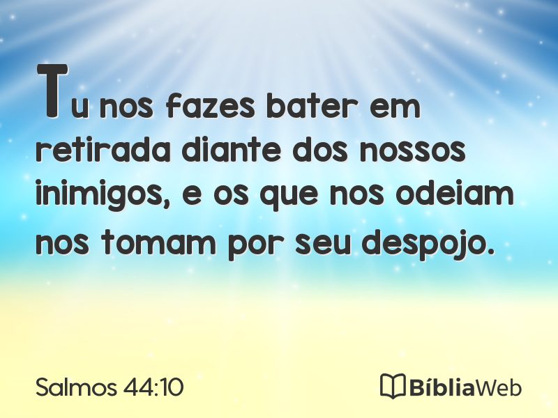 Salmos 44:10 em imagem para compartilhar