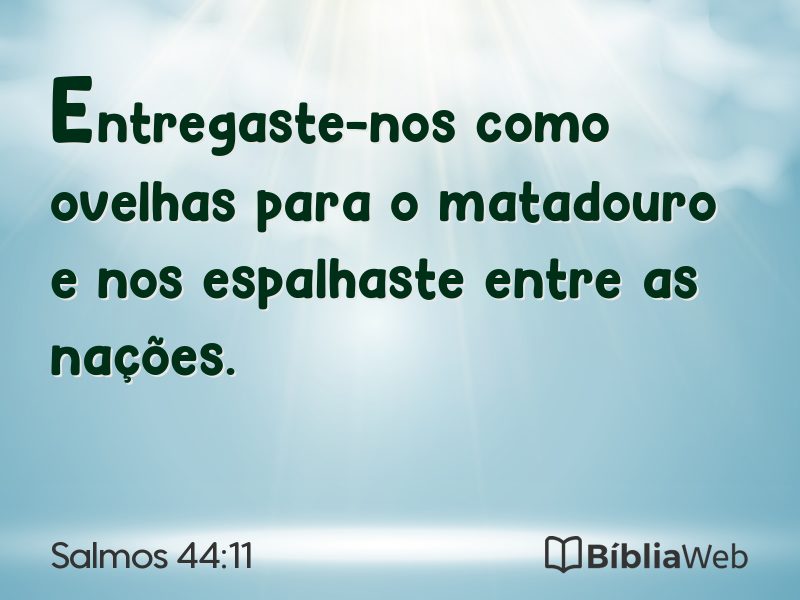 Salmos 44:11 em imagem para compartilhar