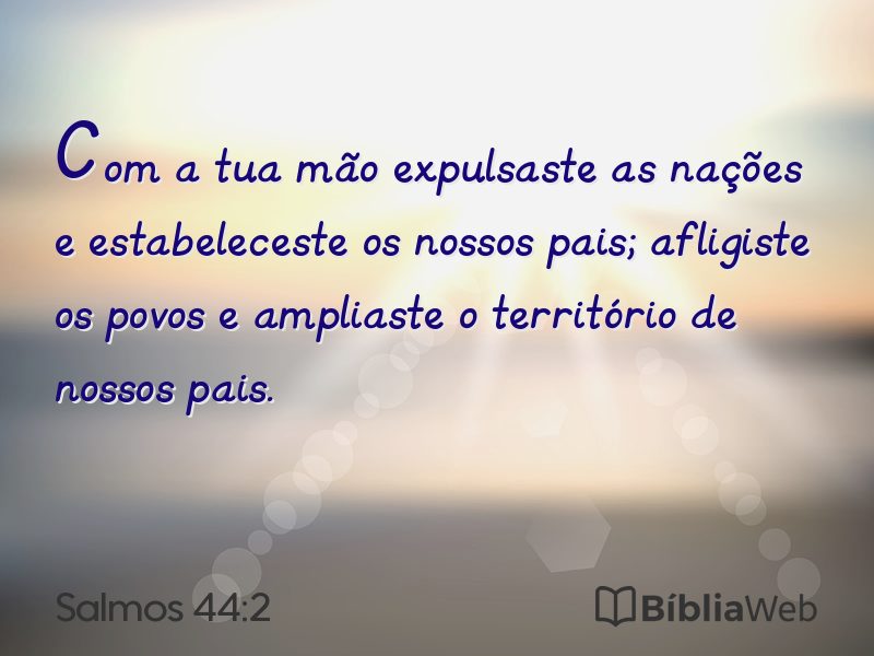 Salmos 44:2 em imagem para compartilhar