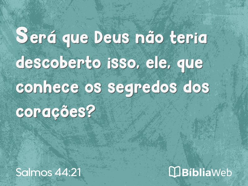 Salmos 44:21 em imagem para compartilhar