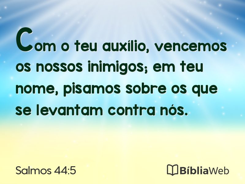 Salmos 44:5 em imagem para compartilhar