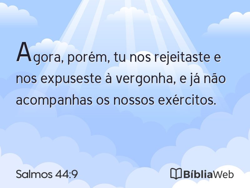 Salmos 44:9 em imagem para compartilhar