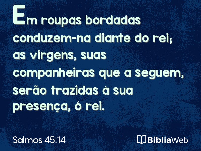 Salmos 45:14 em imagem para compartilhar