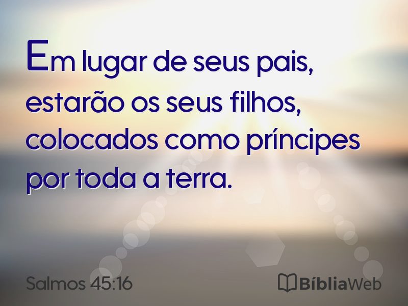 Salmos 45:16 em imagem para compartilhar