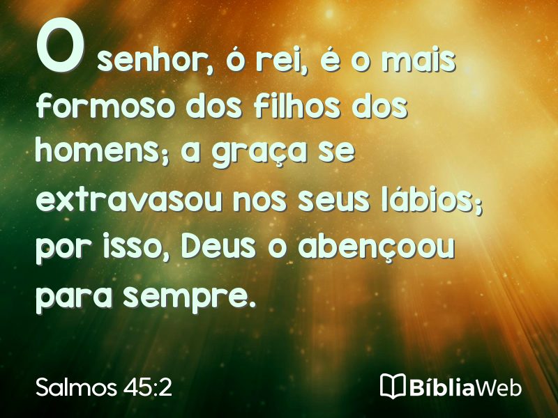 Salmos 45:2 em imagem para compartilhar
