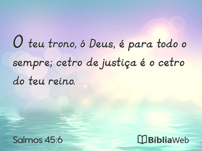 Salmos 45:6 em imagem para compartilhar