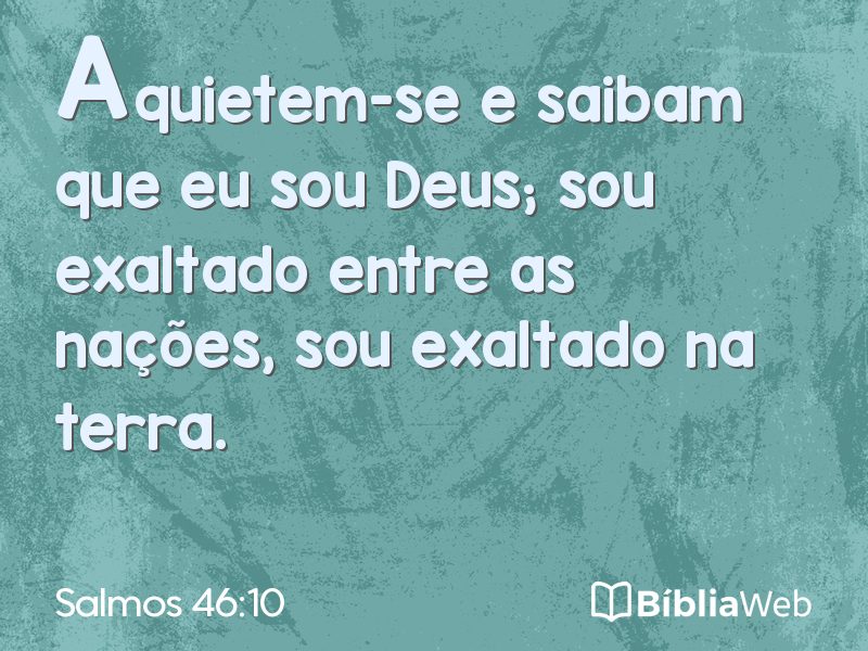 Salmos 46:10 em imagem para compartilhar