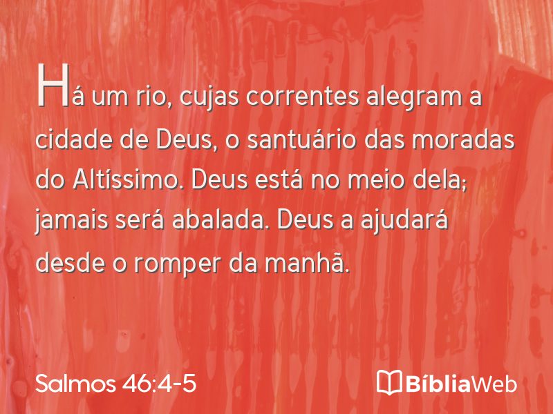 Salmos 46:4-5 em imagem para compartilhar