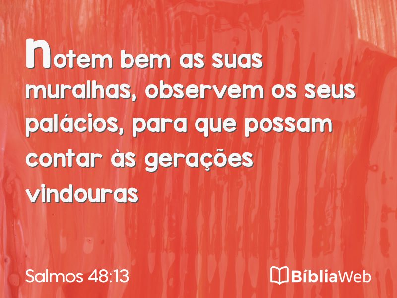 Salmos 48:13 em imagem para compartilhar