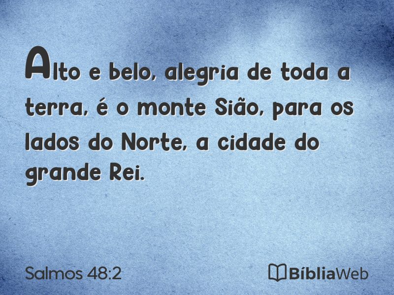 Salmos 48:2 em imagem para compartilhar