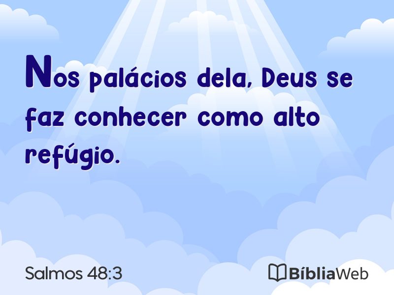 Salmos 48:3 em imagem para compartilhar