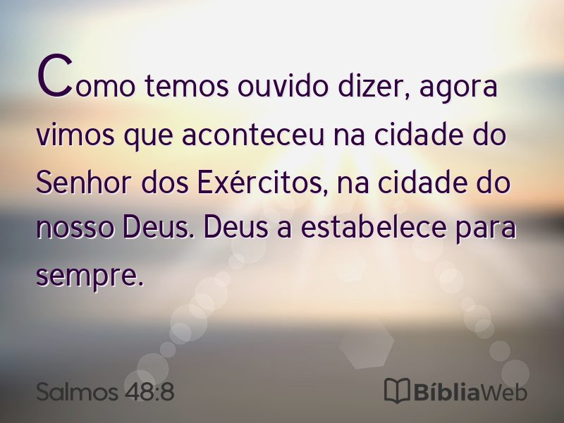 Salmos 48:8 em imagem para compartilhar