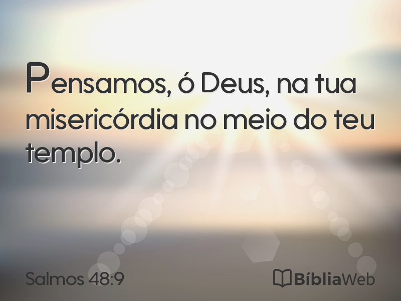Salmos 48:9 em imagem para compartilhar