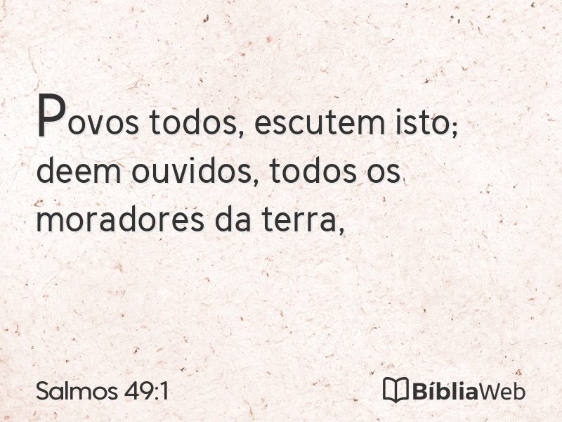 Salmos 49:1 em imagem para compartilhar