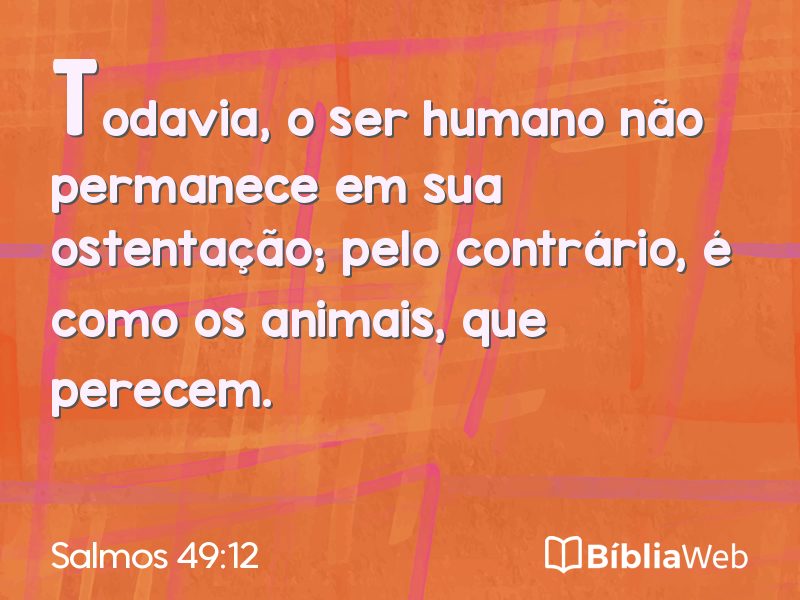 Salmos 49:12 em imagem para compartilhar