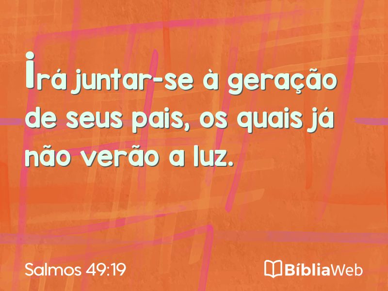 Salmos 49:19 em imagem para compartilhar