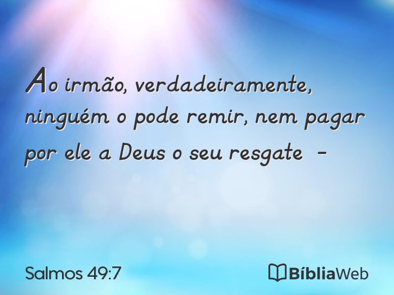 Salmos 49:7 em imagem para compartilhar