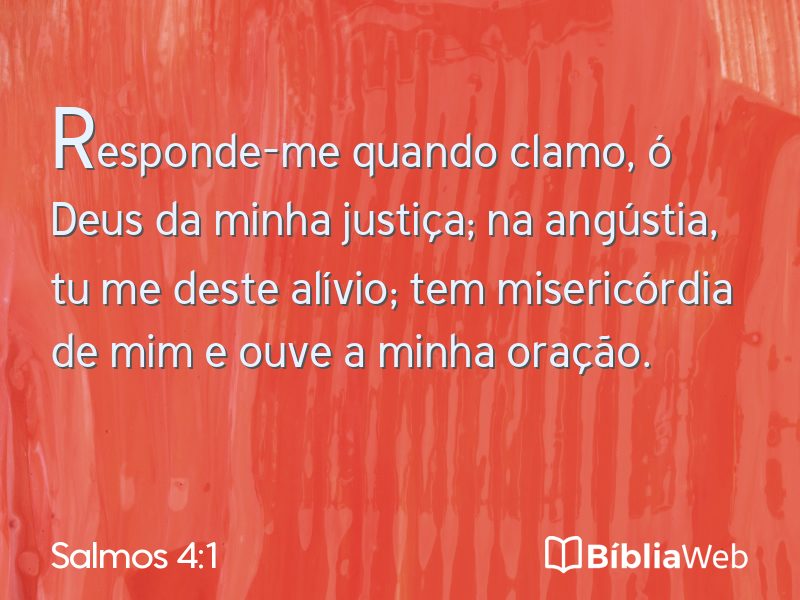 Salmos 4:1 em imagem para compartilhar