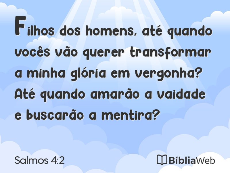 Salmos 4:2 em imagem para compartilhar