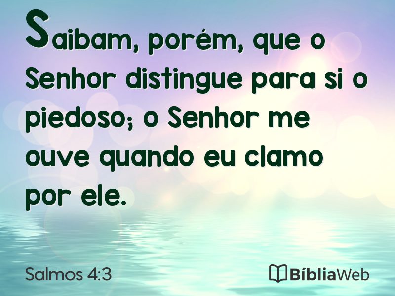 Salmos 4:3 em imagem para compartilhar