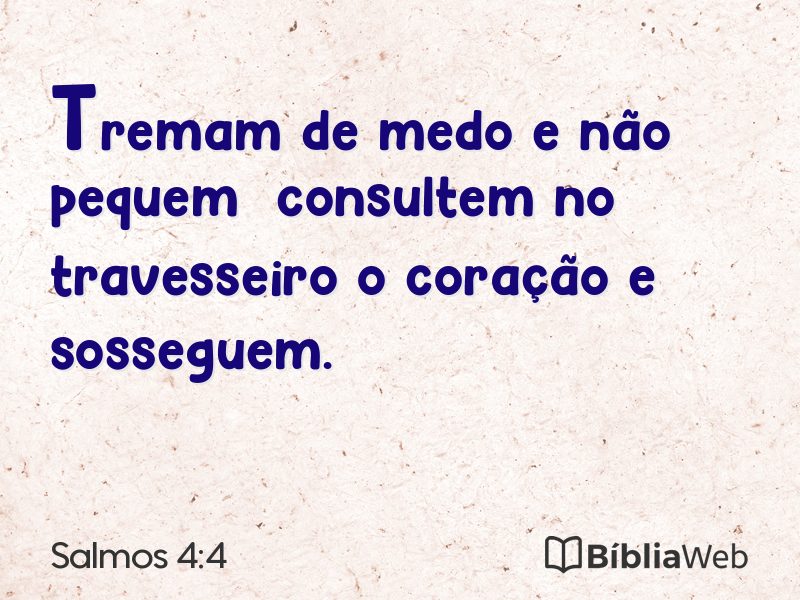 Salmos 4:4 em imagem para compartilhar