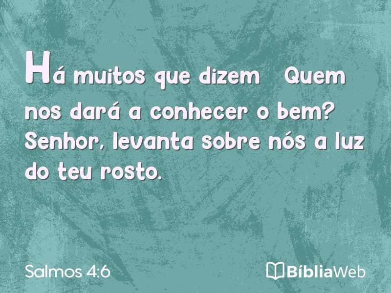 Salmos 4:6 em imagem para compartilhar