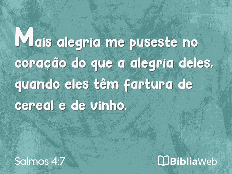 Salmos 4:7 em imagem para compartilhar