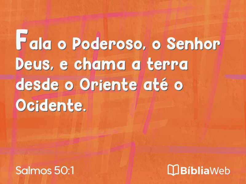 Salmos 50:1 em imagem para compartilhar
