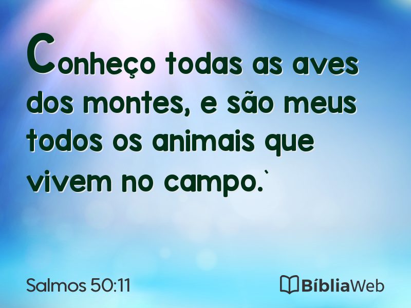 Salmos 50:11 em imagem para compartilhar
