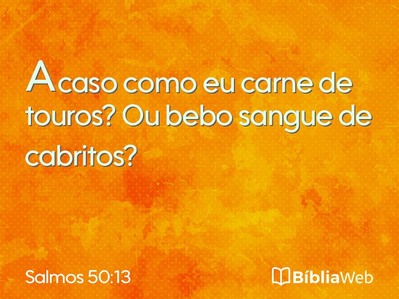 Salmos 50:13 em imagem para compartilhar