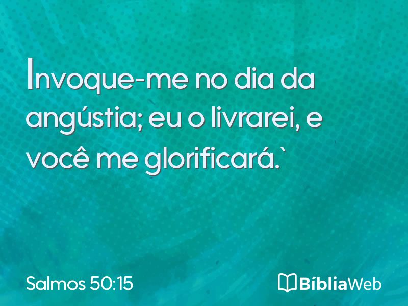 Salmos 50:15 em imagem para compartilhar