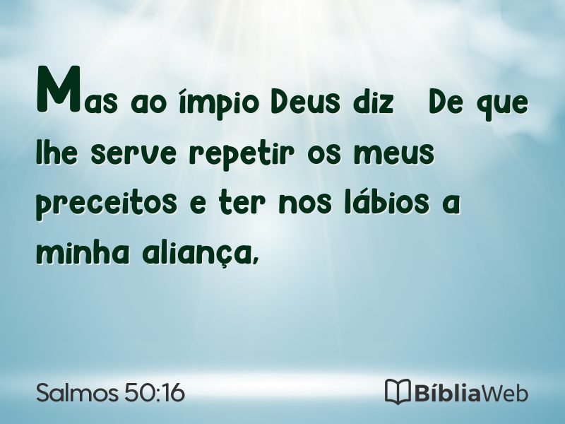 Salmos 50:16 em imagem para compartilhar