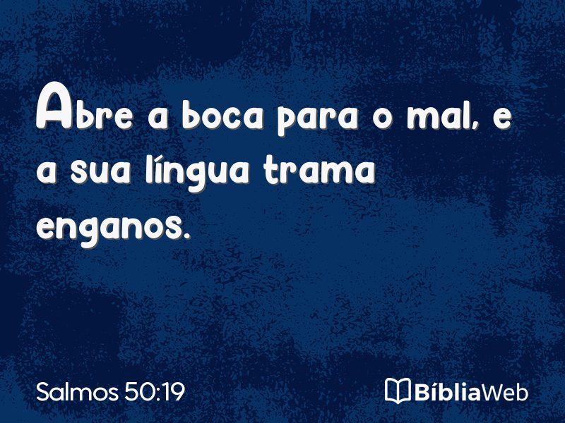 Salmos 50:19 em imagem para compartilhar