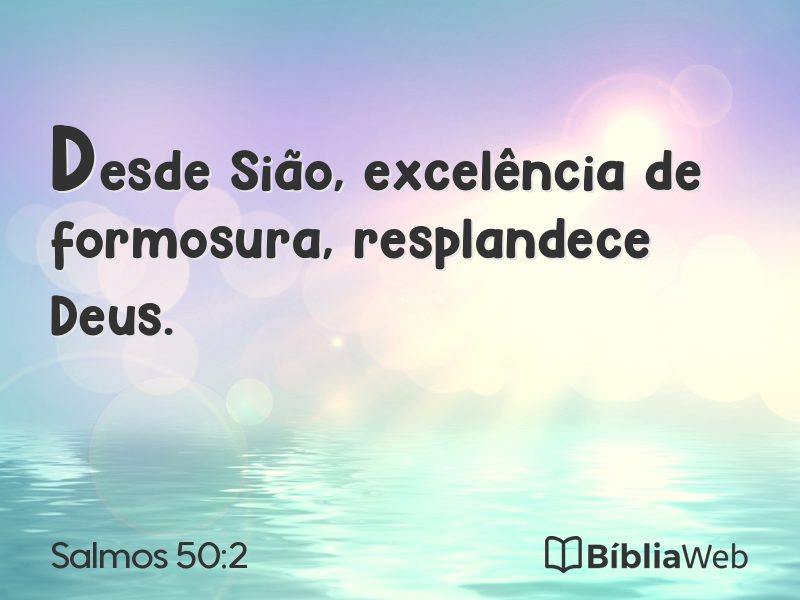 Salmos 50:2 em imagem para compartilhar