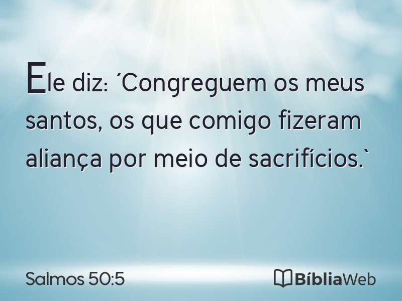 Salmos 50:5 em imagem para compartilhar
