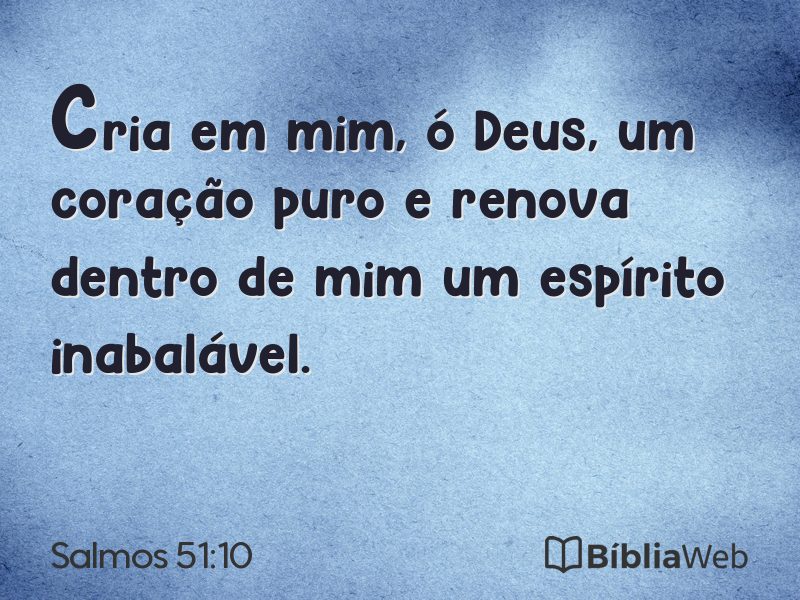 Salmos 51:10 em imagem para compartilhar