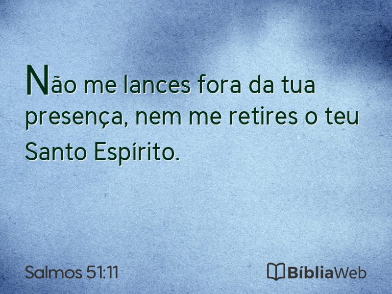 Salmos 51:11 em imagem para compartilhar